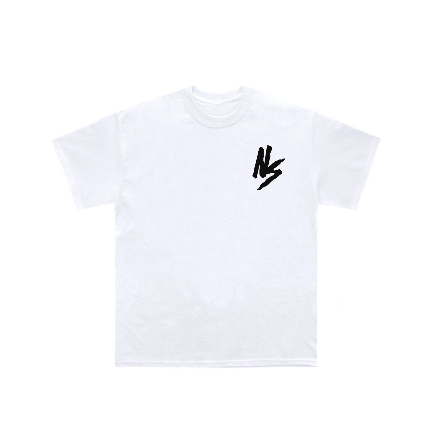 NEVER SATISFIED WHITE TEE